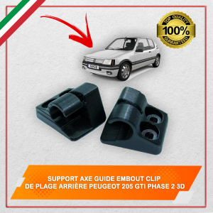 2x SUPPORT AXE GUIDE EMBOUT CLIP DE PLAGE ARRIÈRE PEUGEOT 205 GTI PHASE 2 3D