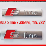 PER AUDI S LINE 2 LOGO FREGIO STEMMA EMBLEMA A2 A1 A3 A4 A5 A6 A7 A8 Q2 Q3 Sline